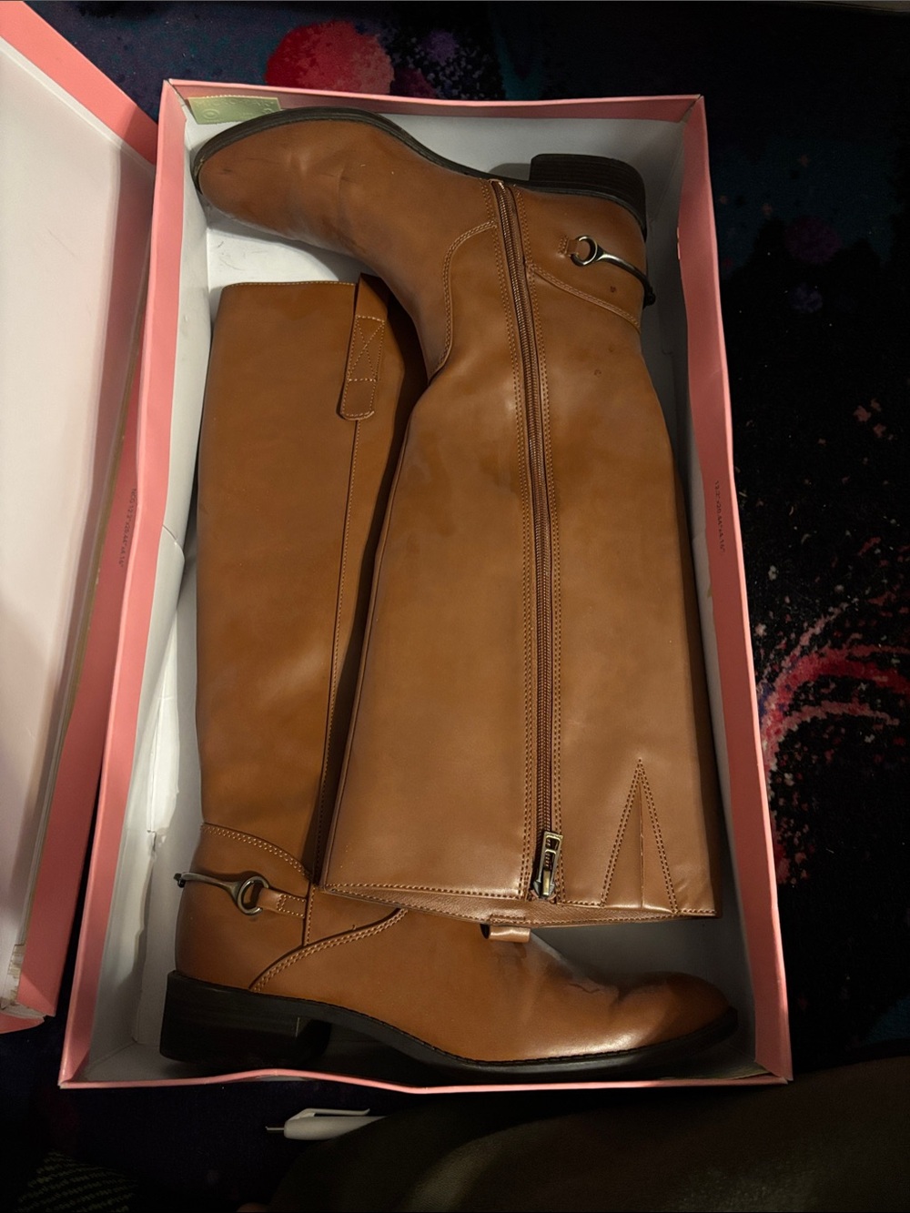 Sam & Libby Cognac Knee Boot Box